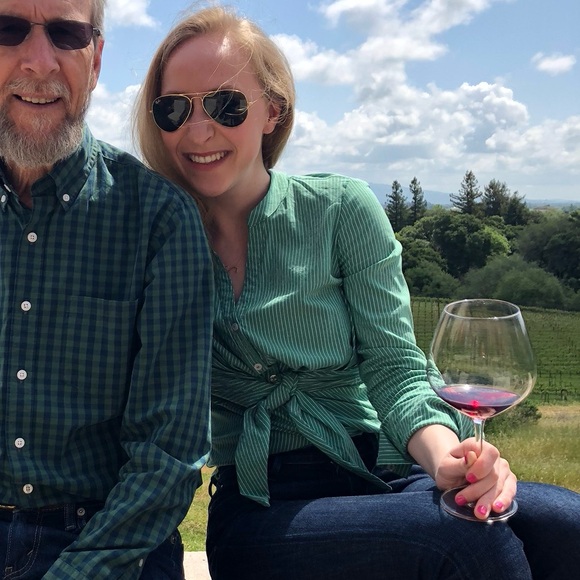 Maeve Green Striped tie front twist Women's shirt - Picture 3 of 3